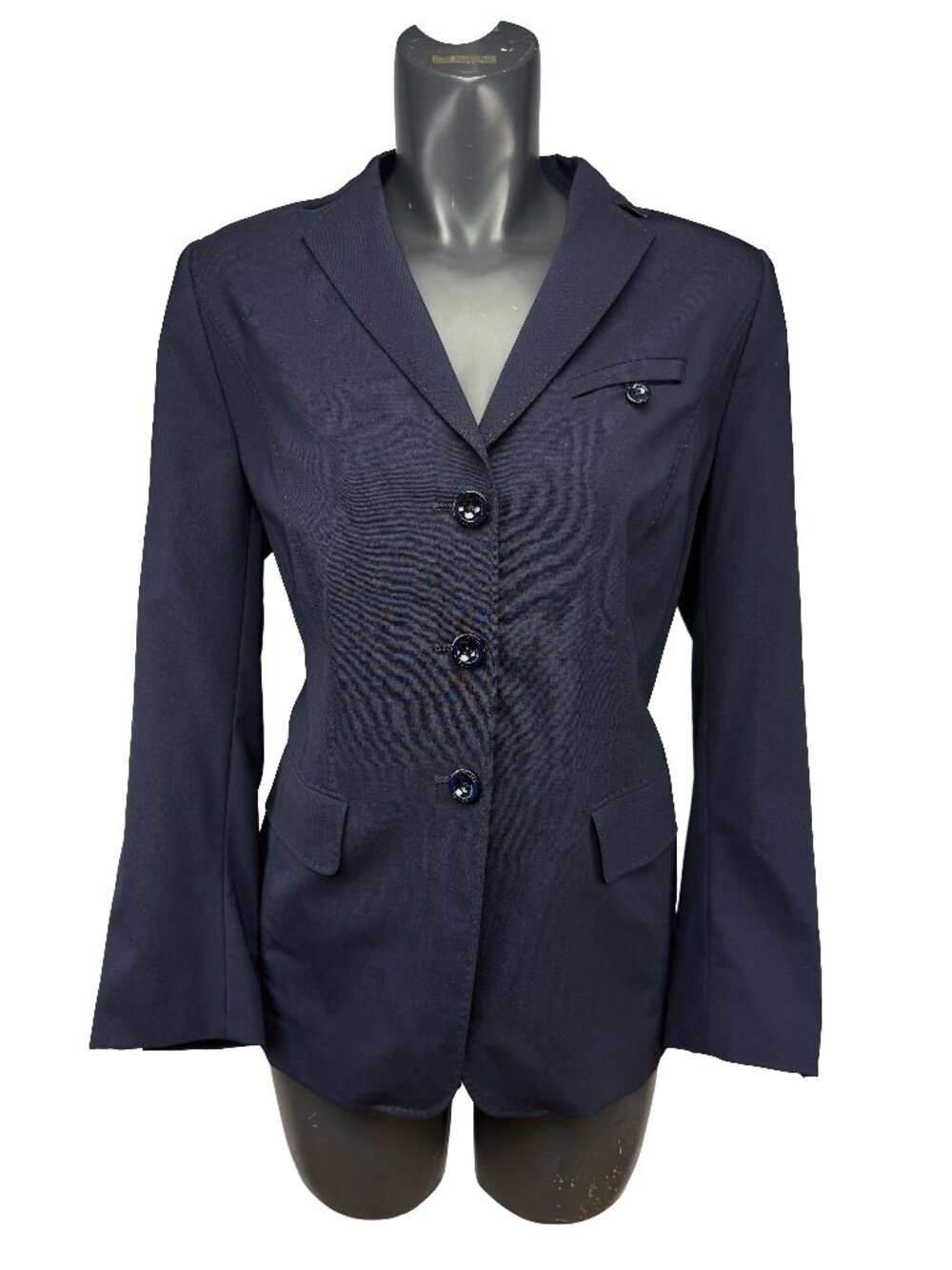 BOGNER Wool Blend Navy Blazer Jacket Size US 12